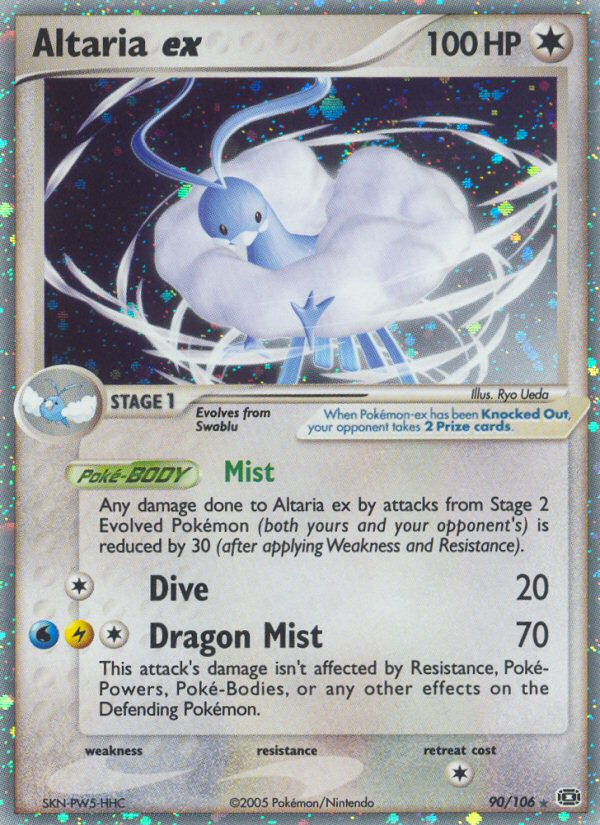EX Emerald Holo Altaria ex #90/106